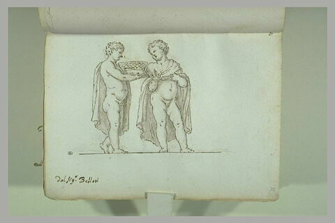 Deux jeunes garçons, une épaule couverte d'une draperie..., image 2/2