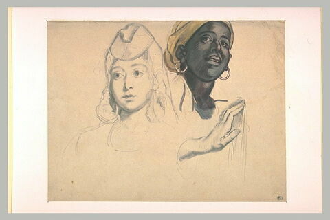 Têtes d'une femme juive, d'une femme noire, et main, image 2/2