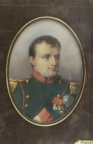 L'empereur Napoléon en uniforme des chasseurs de la garde, en buste