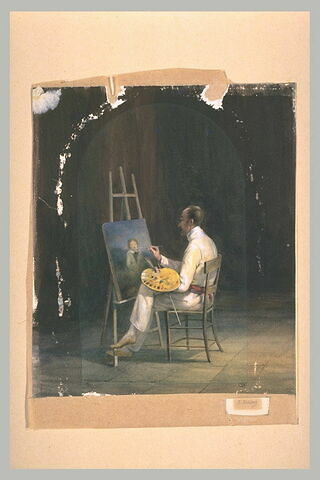 Horace Vernet peignant dans son atelier