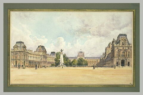 Vue du palais du Louvre