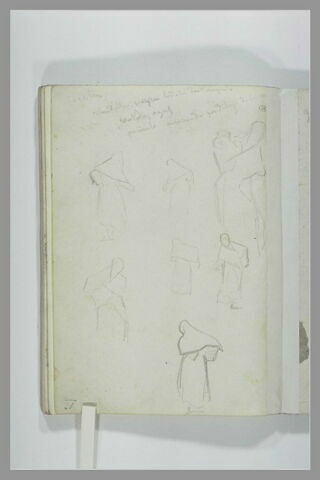 Note manuscrite ; études de figures, image 1/1