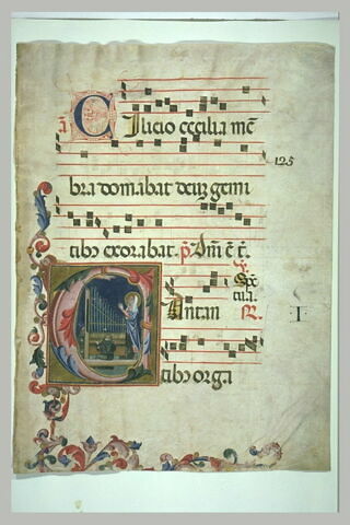 Sainte Cécile et trois moines jouant de l'orgue, image 2/2