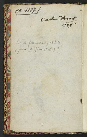 Notes manuscrites : Carle Vernet 1789