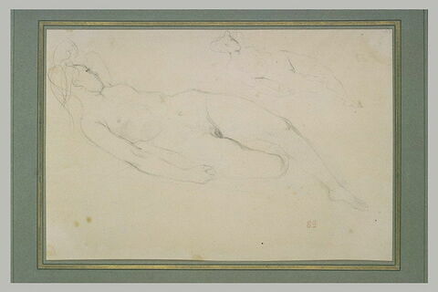 Deux études d'une femme nue étendue sur le dos, image 2/2