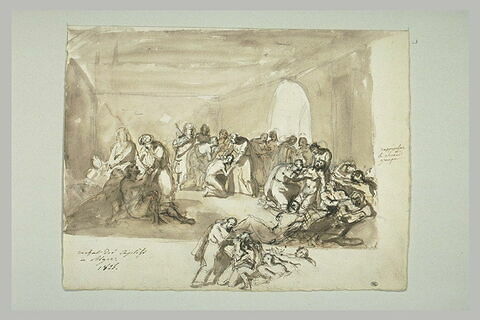 Esquisse d'après la composition de Géricault, Le rachat des captifs à Alger