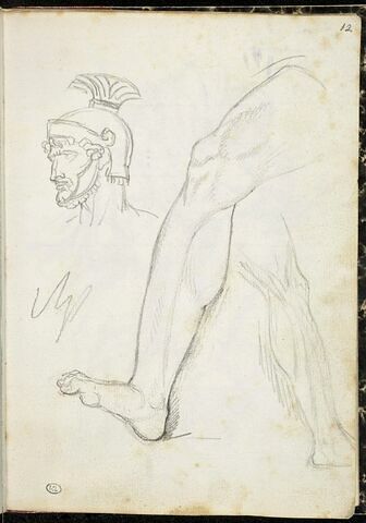 Tête de guerrier antique, et deux jambes droite, image 3/3