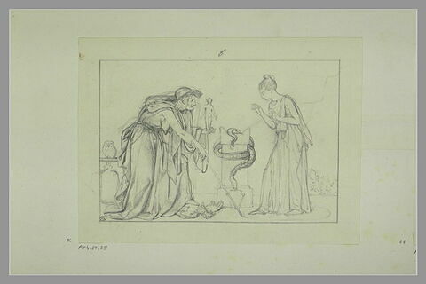 Etude d'une peinture en grisaille de la salle VII du musée Charles X