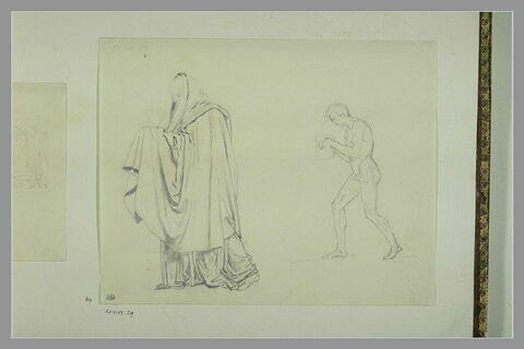 Deux études d'une peinture en grisaille de la salle VII du musée Charles X, image 1/1