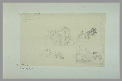 Etudes de peintures en grisaille de la salle VII du musée Charles X, image 1/1