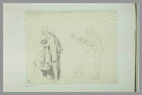 Deux études d'une peinture en grisaille de la salle IX du musée Charles X, image 1/1
