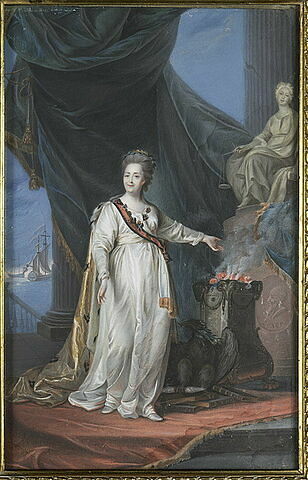 L'impératrice Catherine II devant un autel, image 1/1