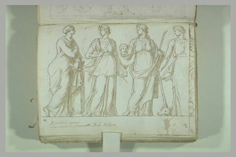 Fragment de bas-relief : quatre Muses, image 2/2