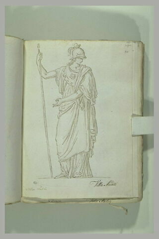 Femme drapée et casquée, appuyée sur une lance ; Minerve, image 2/2