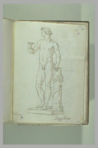 Bacchus levant une coupe de sa main droite, image 2/2