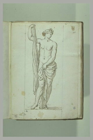 Femme nue retenant une draperie, le bras droit à demi relevé, ... ; Vénus, image 2/2