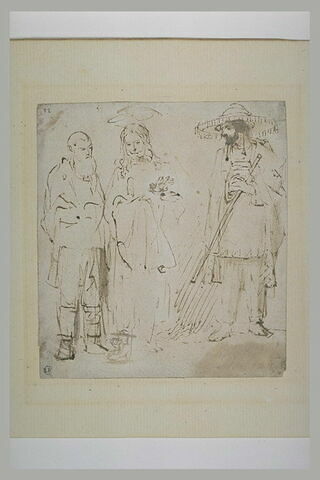 Le Christ marchant entre les deux pélerins d'Emmaüs, image 2/2