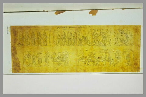 Parthénon, partie de la frise des Panathénées (fin de la procession et assemblée des dieux), Athènes, image 2/2