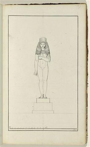 Etude d'une sculpture représentant un reine d'Egypte