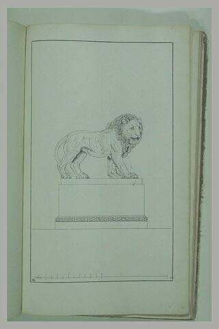 Etude d'un lion sur un socle, image 2/2
