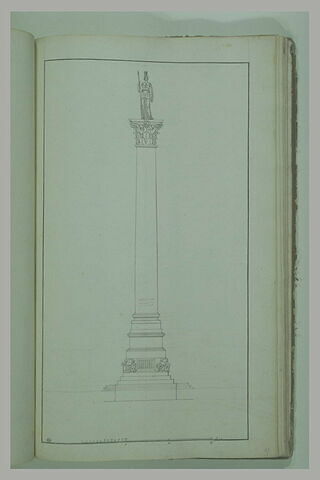 Etude d'un monument surmonté d'une figure de Minerve, image 2/2