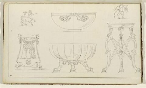 Etude de coupes et de motifs d'après l'antique, image 1/2