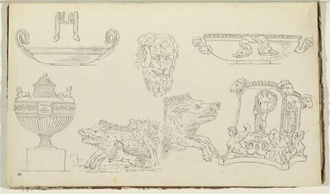 Etudes de motifs animaliers et antiques
