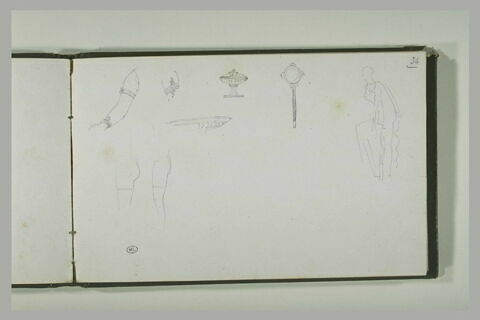 Etudes de bijoux et d'objets antiques, image 2/2