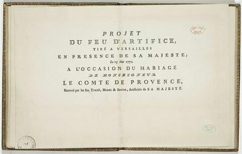 Projet pour le feu d'artifice du mariage du comte de Provence : prélude, image 3/30