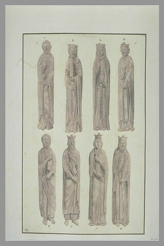 Huit statues gothiques provenant de la porte Sainte-Anne, image 1/1