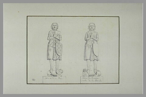Statues de Jean II le Bon et de Pierre de Bourbon