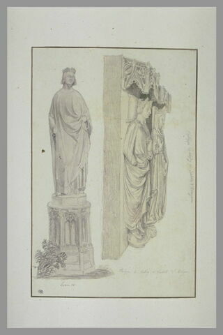 Tombeau de Philippe le Hardi et Isabelle d'Aragon, et statue de Louis IX