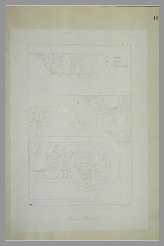 Détails architecturaux du tombeau de François Ier : colonnes et acanthes, image 1/1