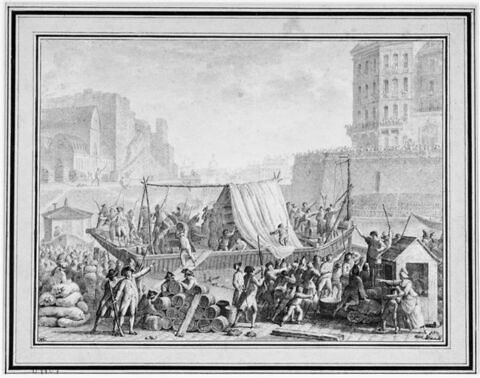Bateau de poudre arrêté au port Saint-Paul (6 août 1789), image 1/1