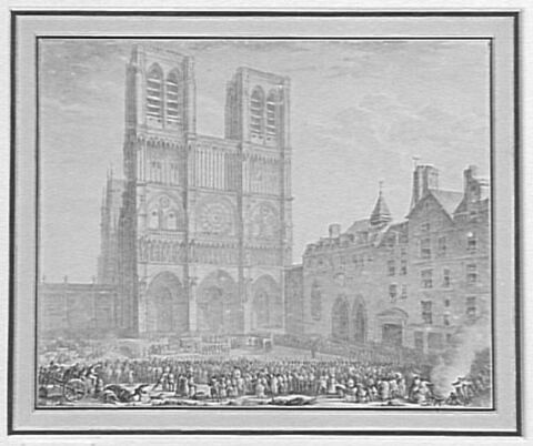 Favras fait amende honorable devant Notre-Dame de Paris (19 février 1790)