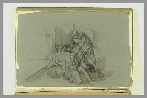 Etude pour une composition avec un soldat et deux figures, image 2/3