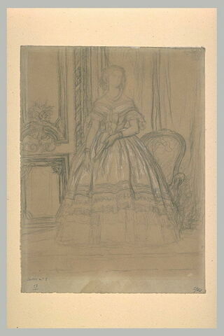 Etude pour le portrait de la princesse Clotilde Napoléon
