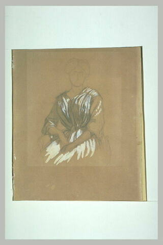 Etude de draperie pour une femme assise, image 1/1
