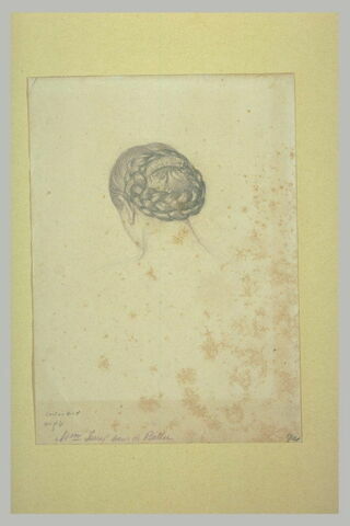 Etude de la coiffure de madame Jarry, soeur de Ballu
