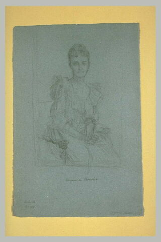 Etude pour le portrait de la marquise de Moustiers, image 1/1