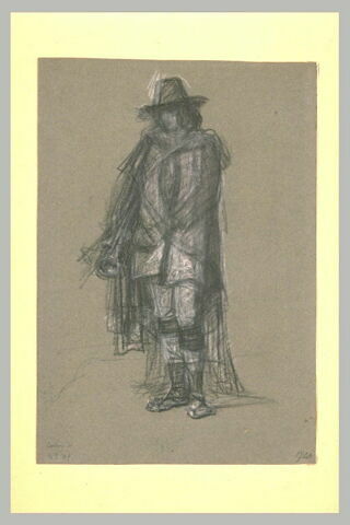 Etude de pifferaro, debout, de face, image 1/1