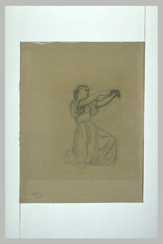 Femme agenouillée, tournée vers la droite, image 1/1