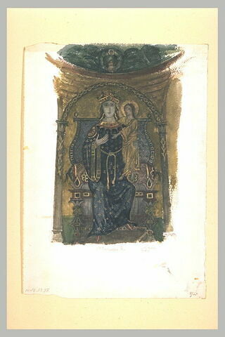 Vierge à l'Enfant, d'après la voûte de l'abside de Santa Francesca Romana