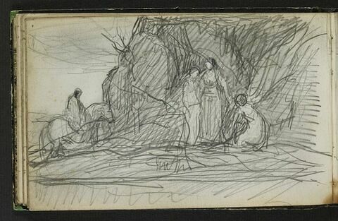 Etude de personnages dans un paysage, image 1/1