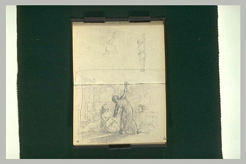 Femme agenouillée devant un homme menaçant, image 2/2
