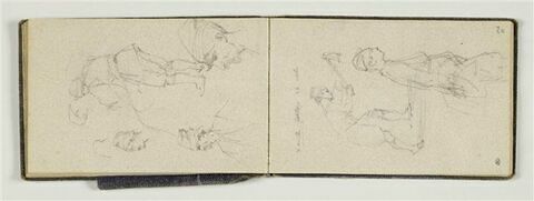 Homme bêchant ; homme de profil, image 2/2