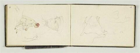 Tête d'homme ; homme assis ; main, image 2/2