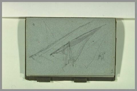 Etudes de voilures et d'une figure orientale, image 1/1