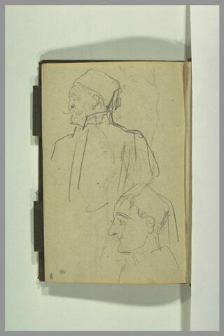 Etude de deux hommes de profil, image 1/1