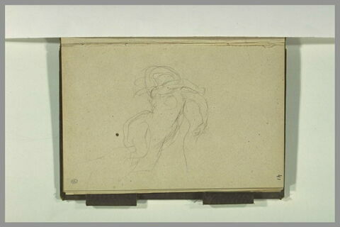 Etude de femme nue, à demi-couchée sur un rocher, image 1/1
